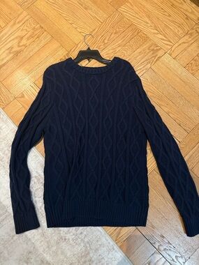 Goodfellow & Co Navy Cable Crewneck Sweater